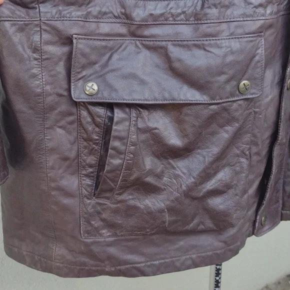 Vintage Star Sportswear Brown Leather Jacket XL